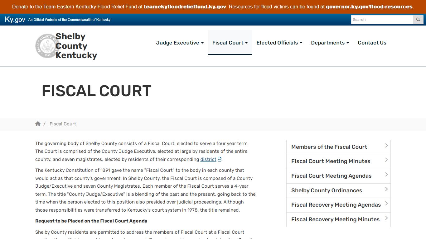 Fiscal Court - Shelby County